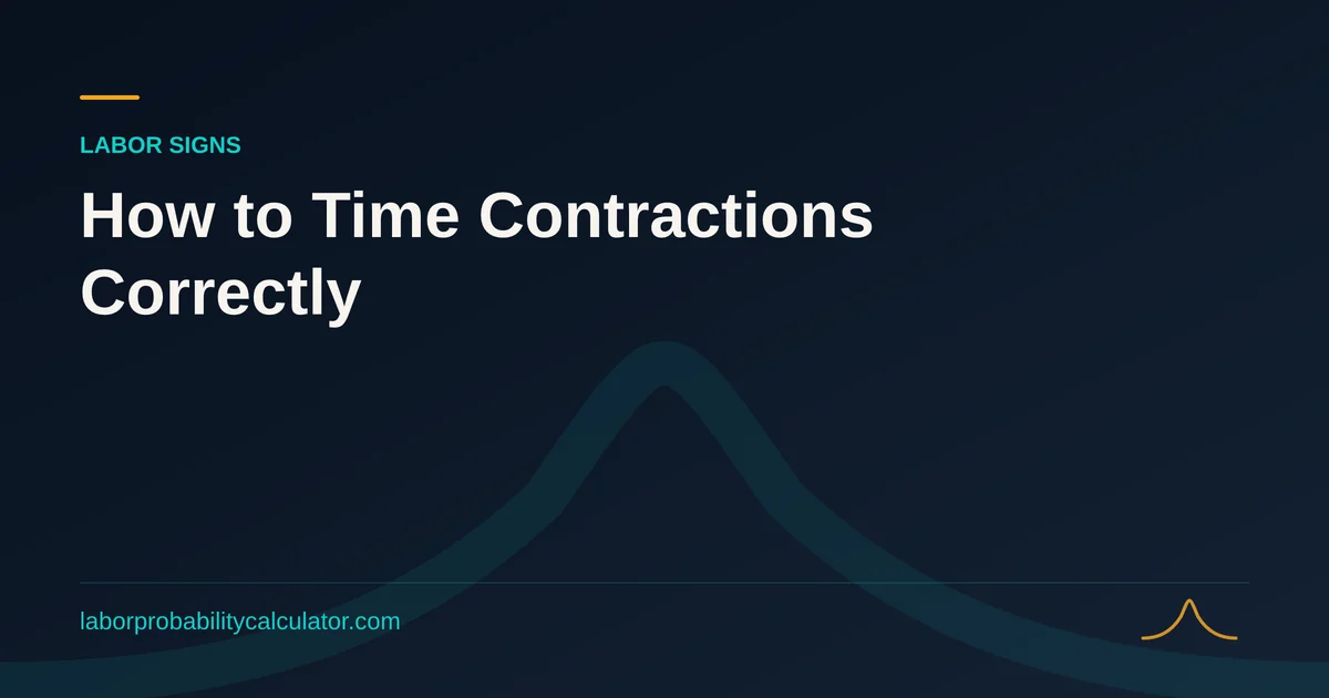 Illustration for How to Time Contractions Correctly